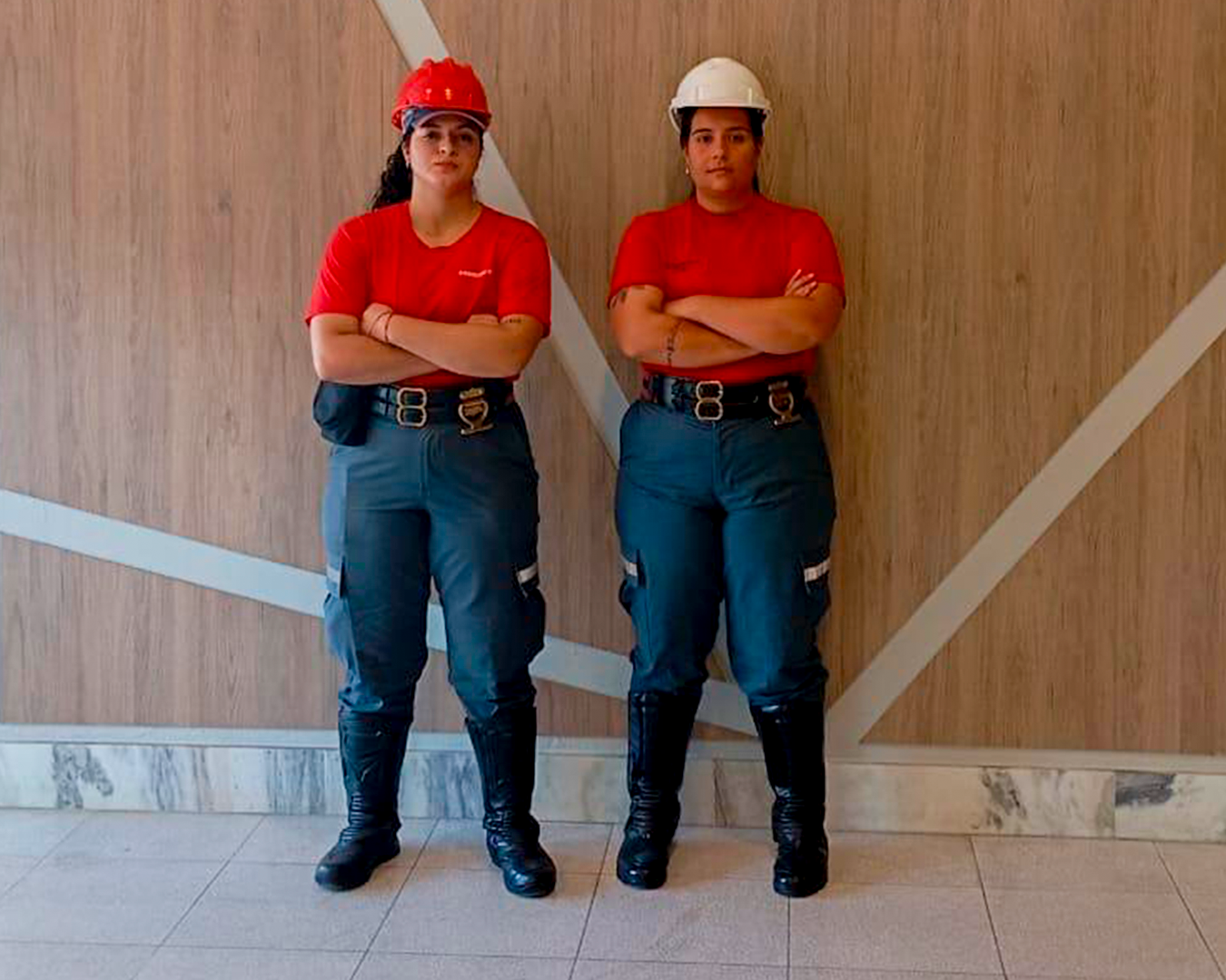 Bombeiras civis em evento